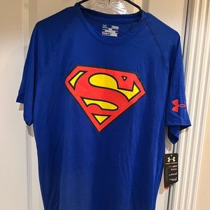 Mens Under Armour Heat Gear Superman T-shirt Size Medium
